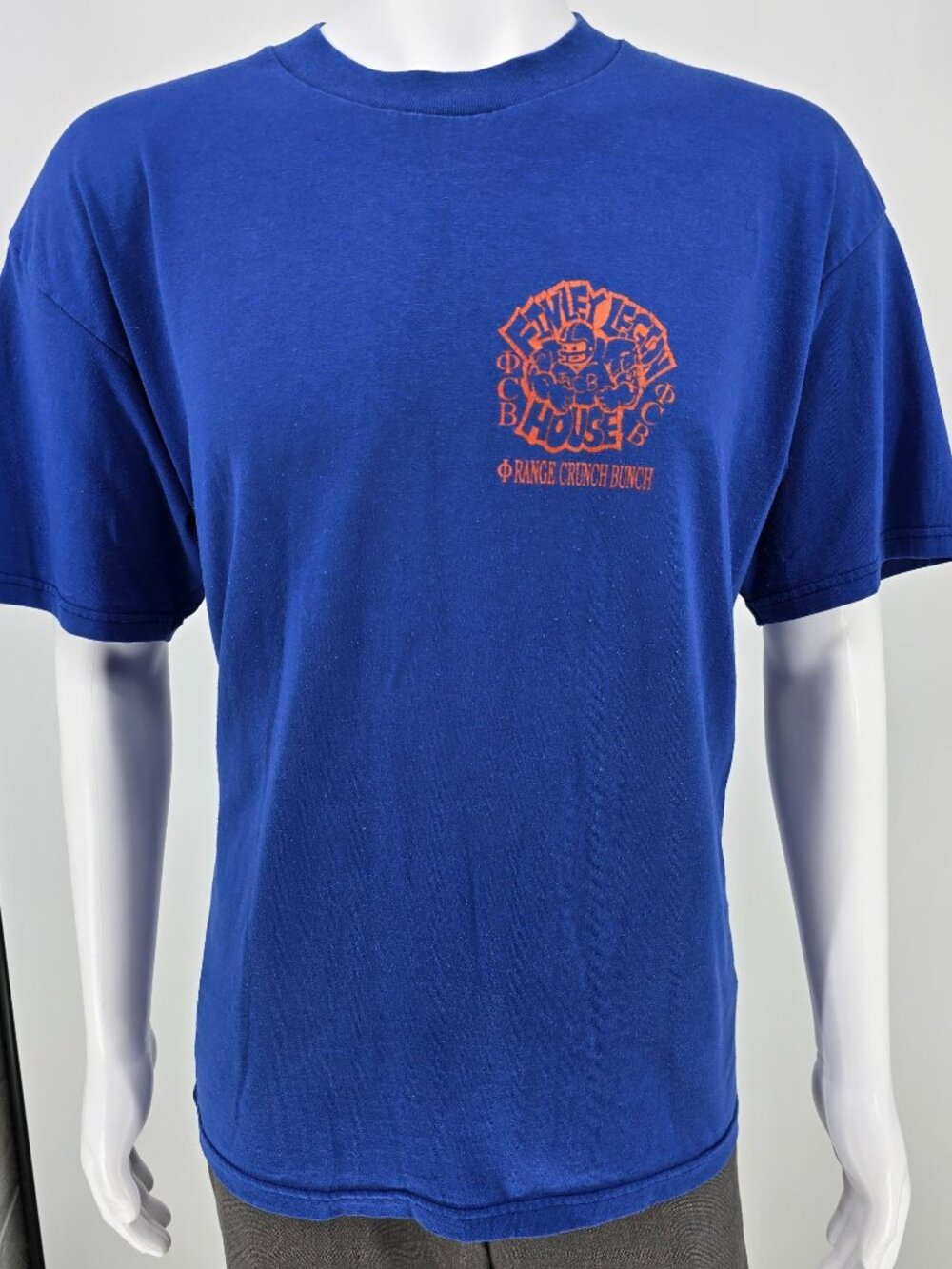Vintage 1990s Blue Williamsburg (KY) Football Orange Crunch Bunch T-Shirt (L)